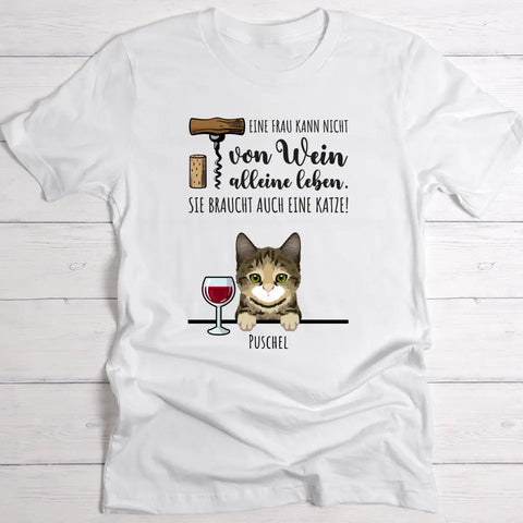 Wein & Miau - Individuelles T-Shirt - Featured Image