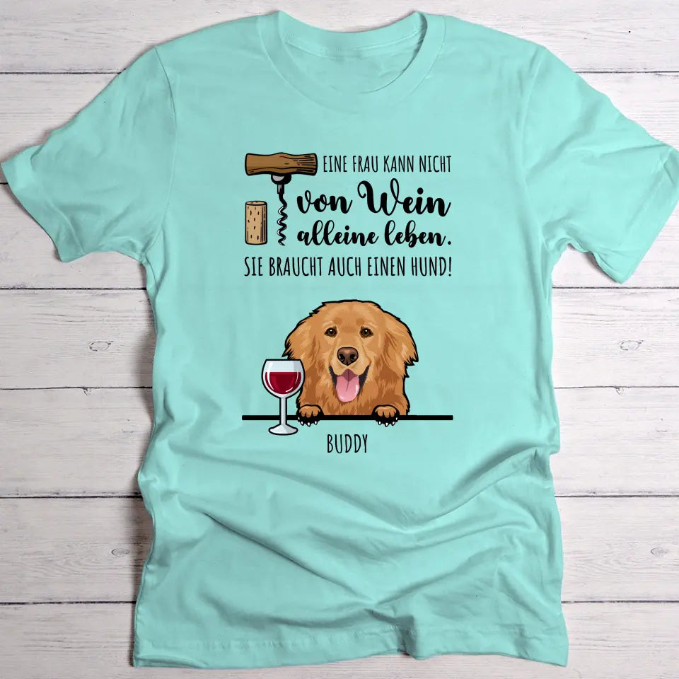 Wein & Wuff - Individuelles T-Shirt