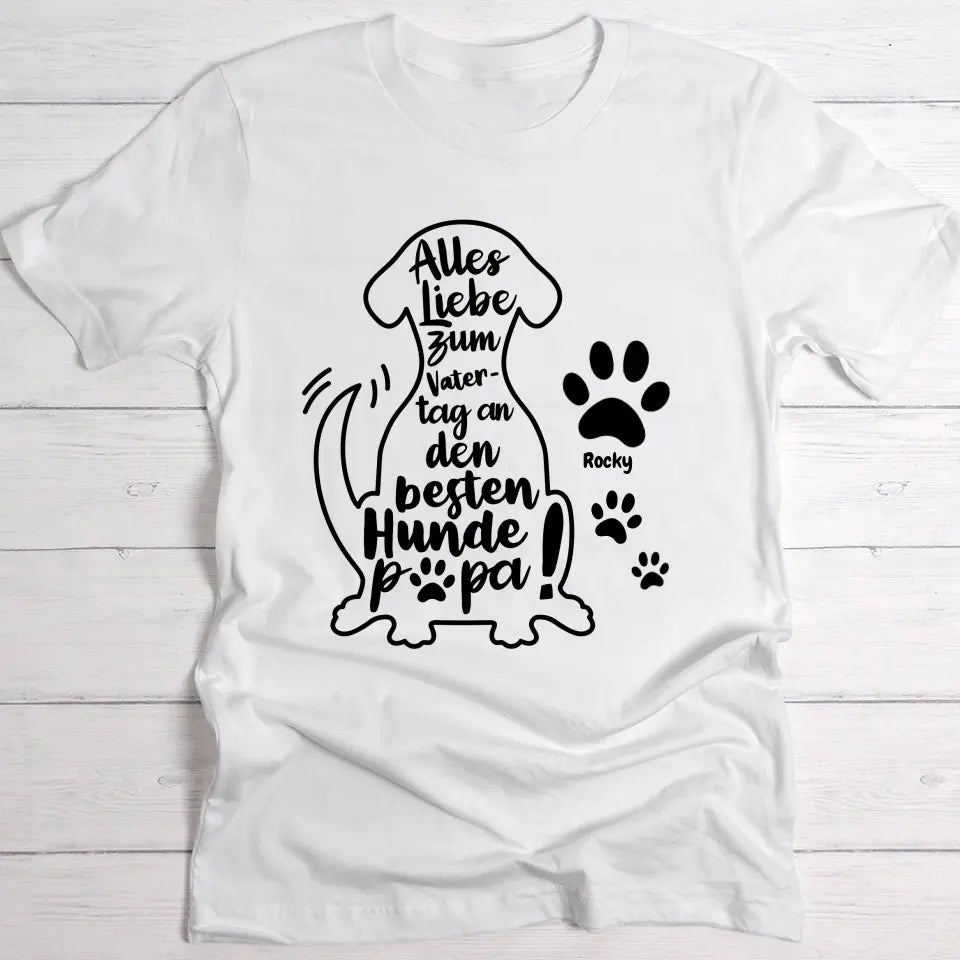 Bester Hundepapa - Individuelles T-Shirt