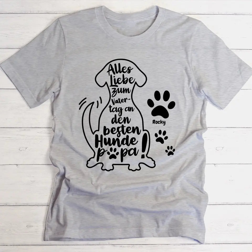 Bester Hundepapa - Individuelles T-Shirt