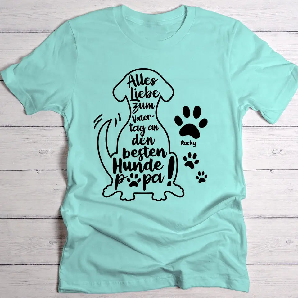 Bester Hundepapa - Individuelles T-Shirt