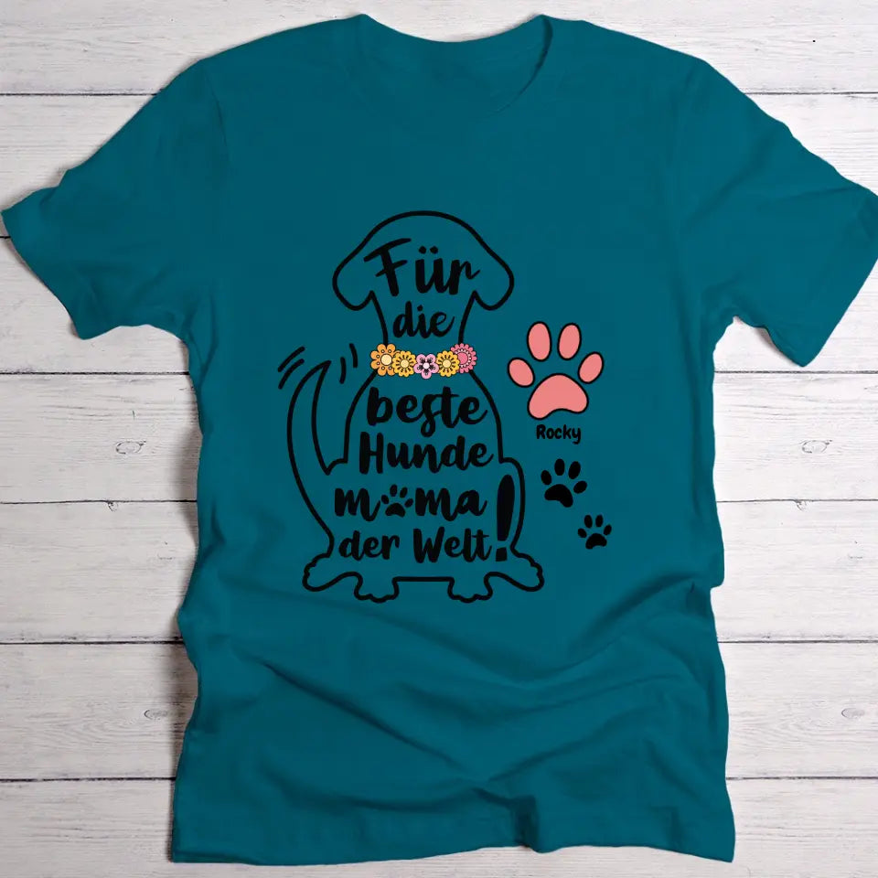 Beste Hundemama - Individuelles T-Shirt