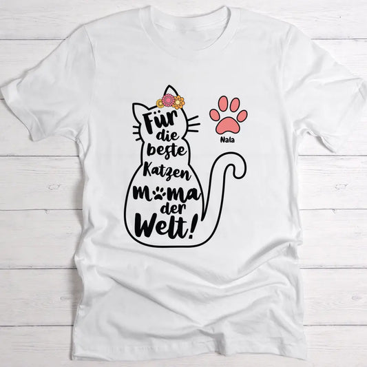 Beste Katzenmama - Individuelles T-Shirt