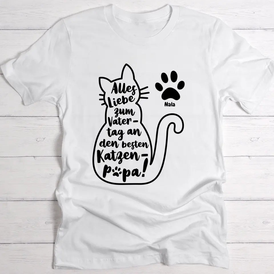 Bester Katzenpapa - Individuelles T-Shirt