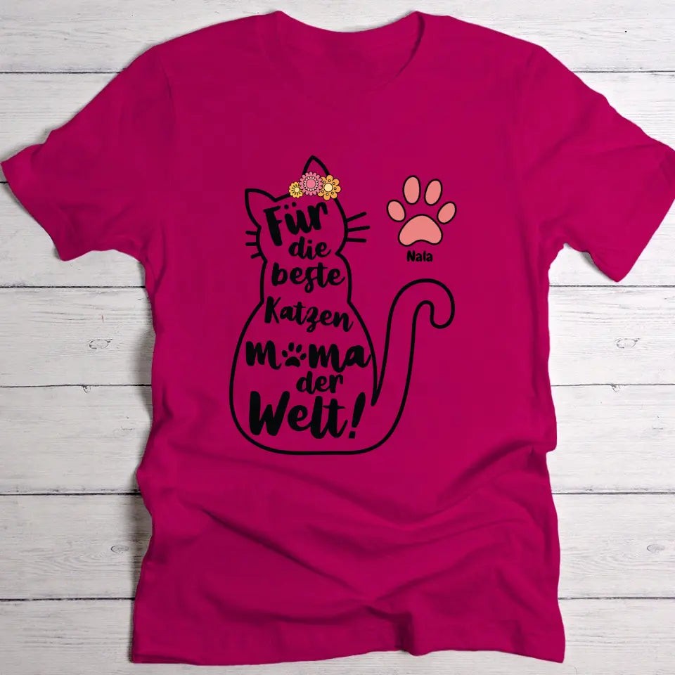 Beste Katzenmama - Individuelles T-Shirt