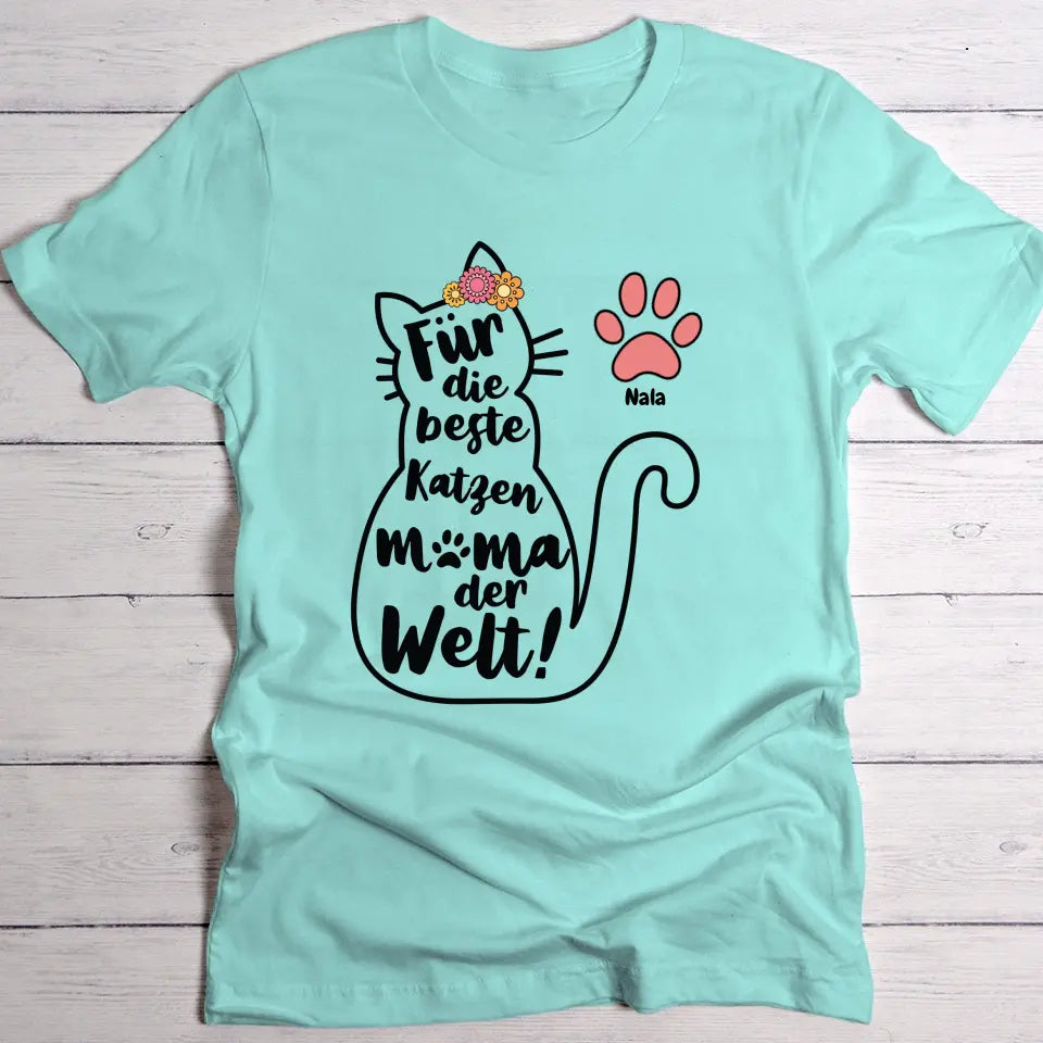 Beste Katzenmama - Individuelles T-Shirt