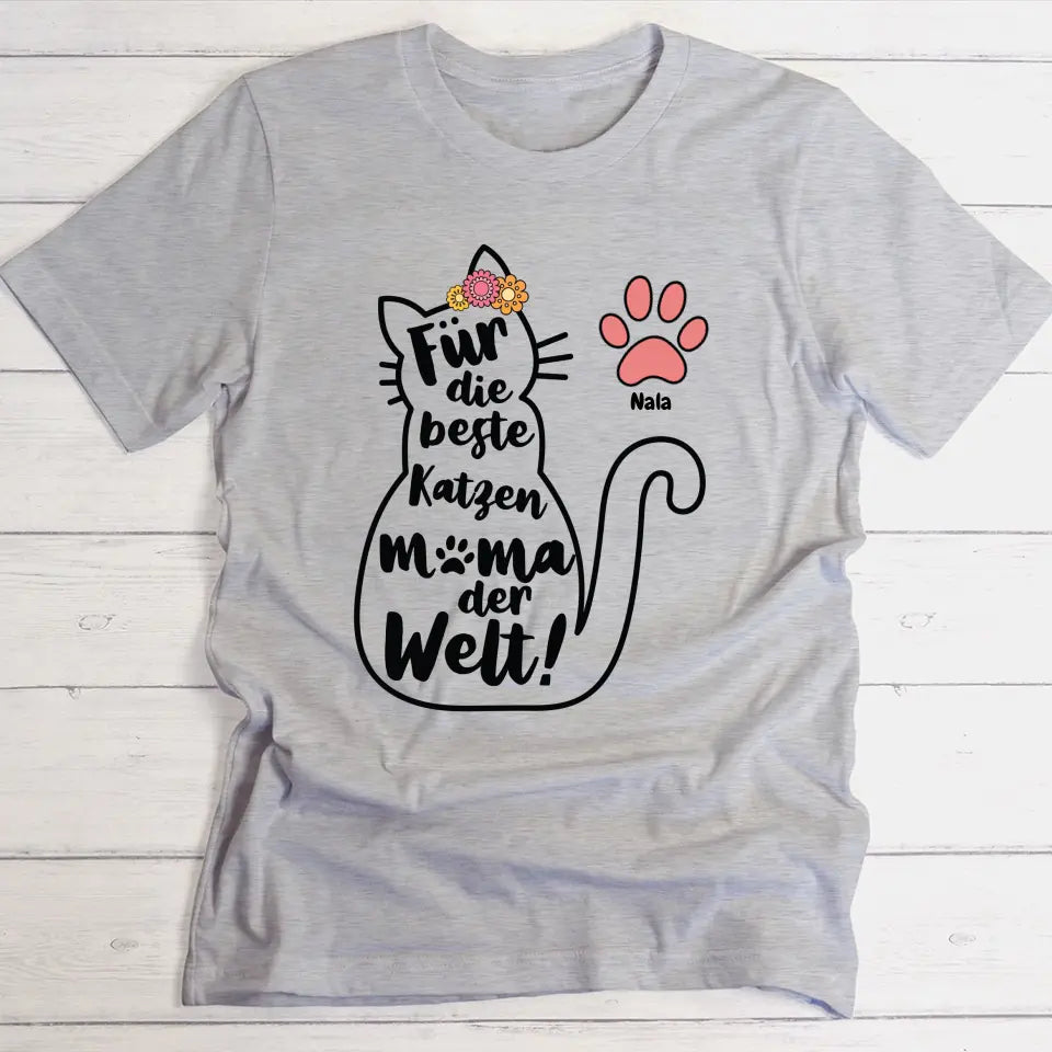 Beste Katzenmama - Individuelles T-Shirt