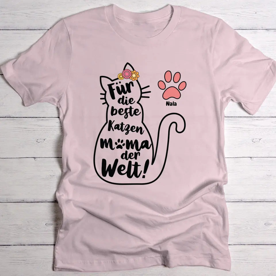 Beste Katzenmama - Individuelles T-Shirt