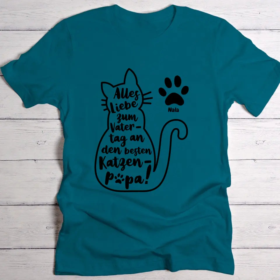 Bester Katzenpapa - Individuelles T-Shirt