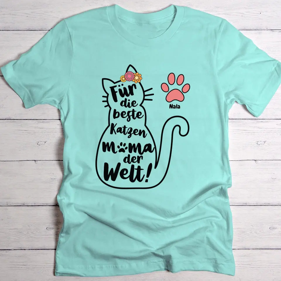 Beste Katzenmama - Individuelles T-Shirt