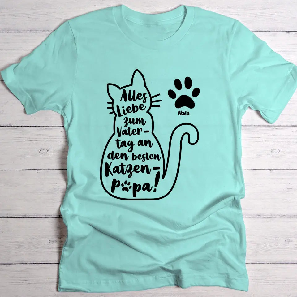 Bester Katzenpapa - Individuelles T-Shirt