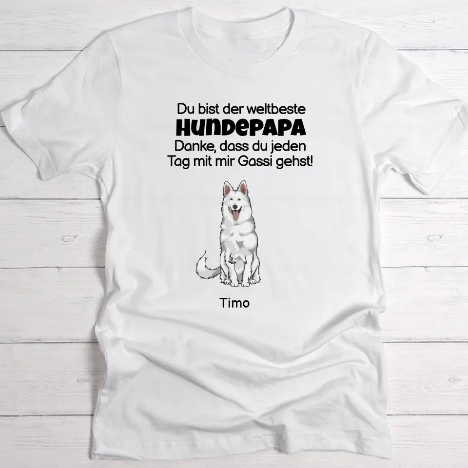 Weltbester Hundepapa - Individuelles T-Shirt