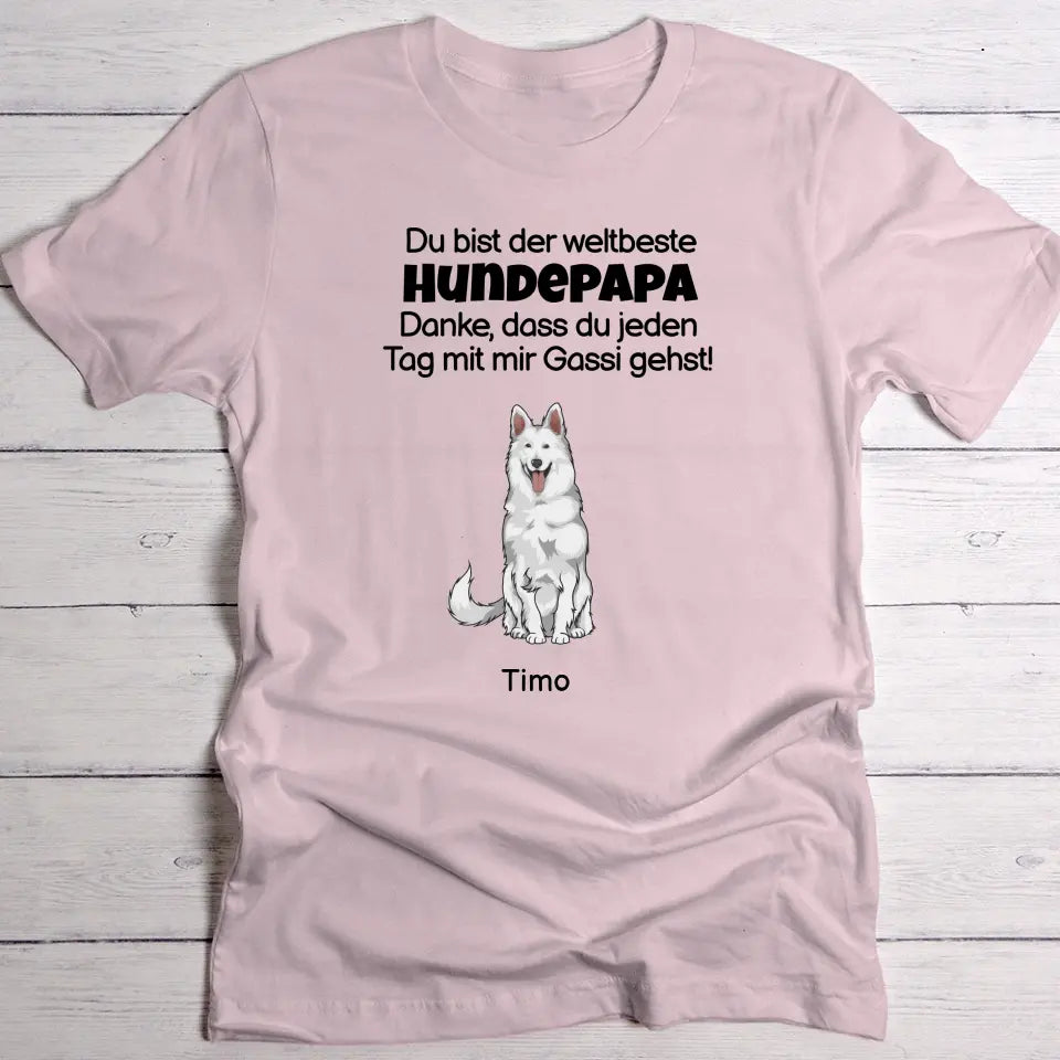 Weltbester Hundepapa - Individuelles T-Shirt