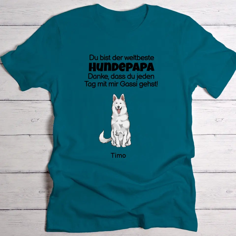 Weltbester Hundepapa - Individuelles T-Shirt