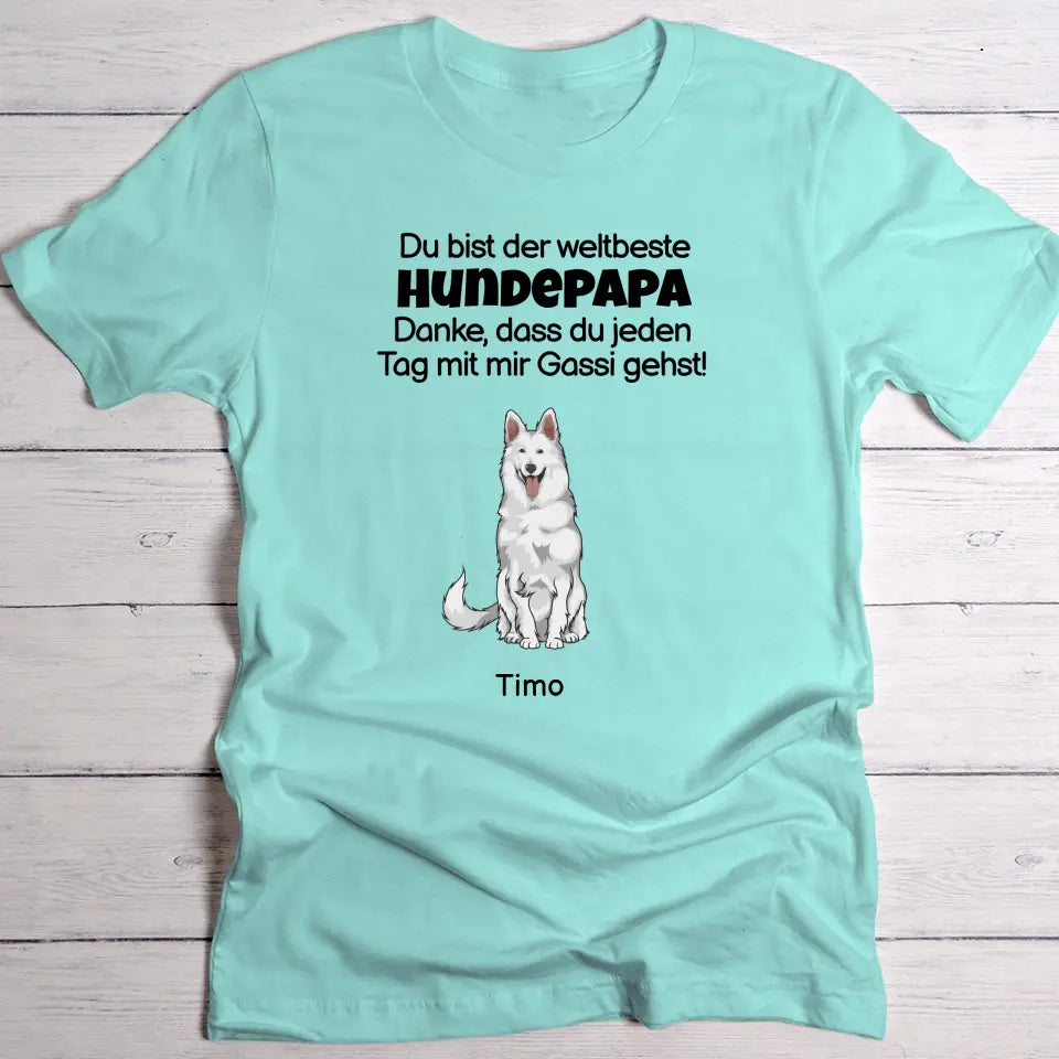 Weltbester Hundepapa - Individuelles T-Shirt