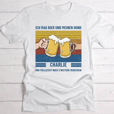 Ich mag Bier und Hund - Individuelles T-Shirt - Featured Image