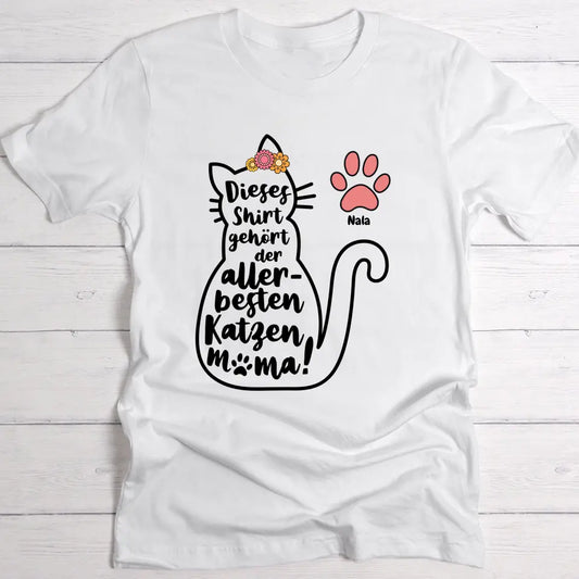 Allerbeste Katzenmama - Individuelles T-Shirt