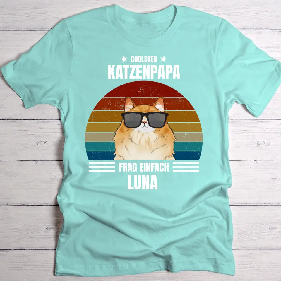 Coolster Katzenpapa - Individuelles T-Shirt
