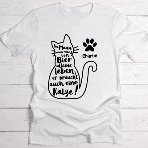 Silhouette Bier & Miau - Individuelles T-Shirt - Featured Image