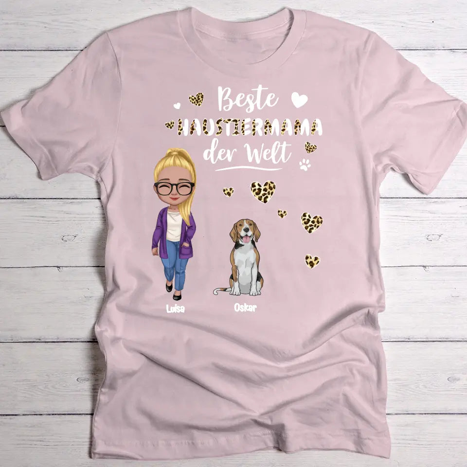 Beste Haustiermama - Individuelles T-Shirt