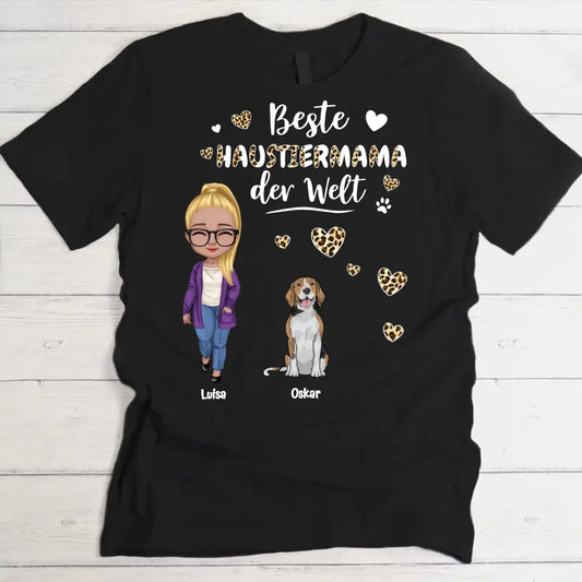 Beste Haustiermama - Individuelles T-Shirt