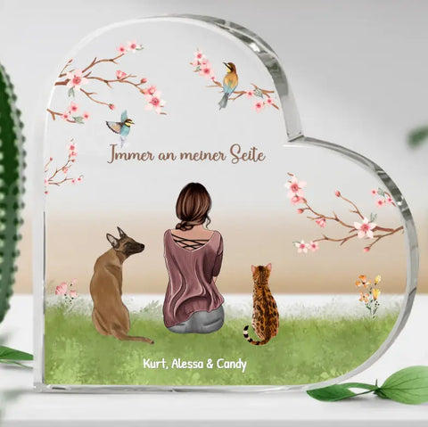 Immer an meiner Seite - Individuelles Glasherz - Featured Image