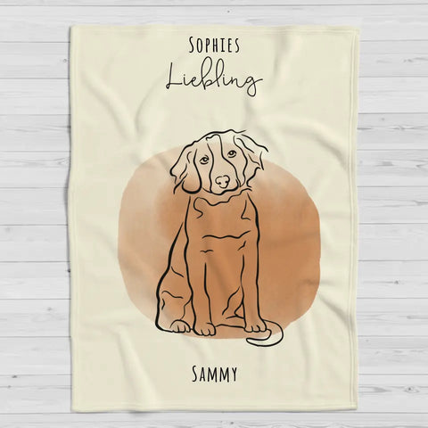 Line Art mit Hunden - Individuelle Hundedecke - Featured Image