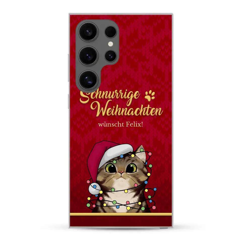 Schnurrige Weihnachten - Individuelle Handyhülle