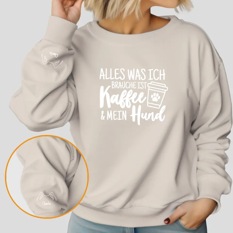 Nur Kaffee & Tiere - Individuelles Sweatshirt