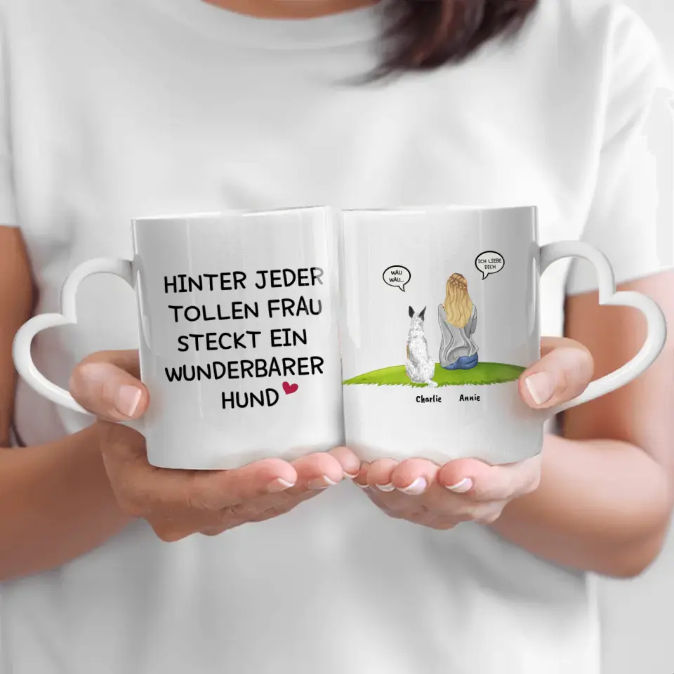 Hinter jeder Frau - Individuelle Tasse