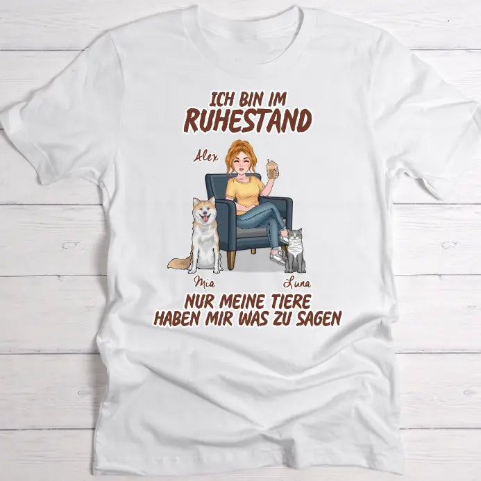 Mit Tier im Ruhestand - Individuelles T-shirt