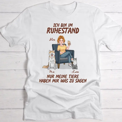 Mit Tier im Ruhestand - Individuelles T-shirt - Featured Image