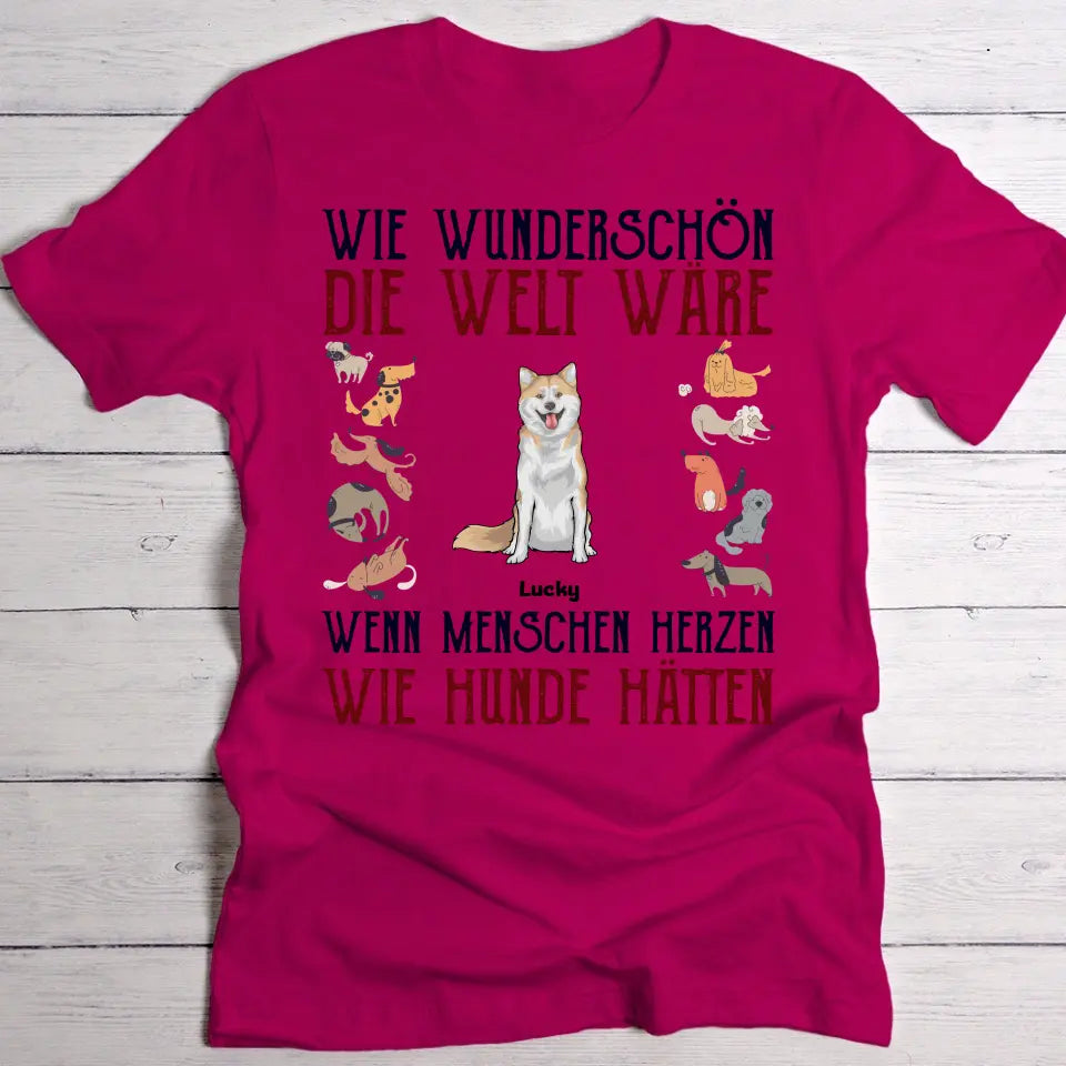 Herzen wie Hunde - Individuelles T-Shirt