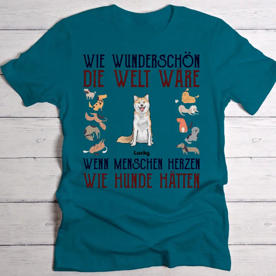 Herzen wie Hunde - Individuelles T-Shirt