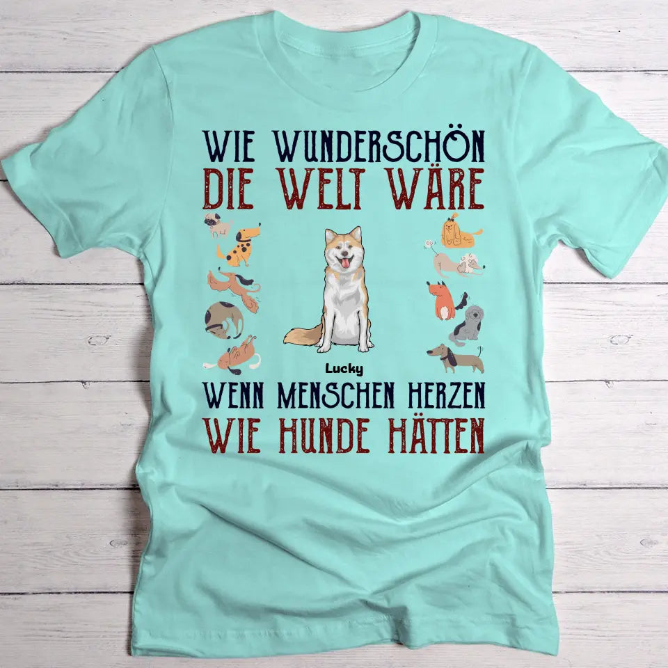 Herzen wie Hunde - Individuelles T-Shirt