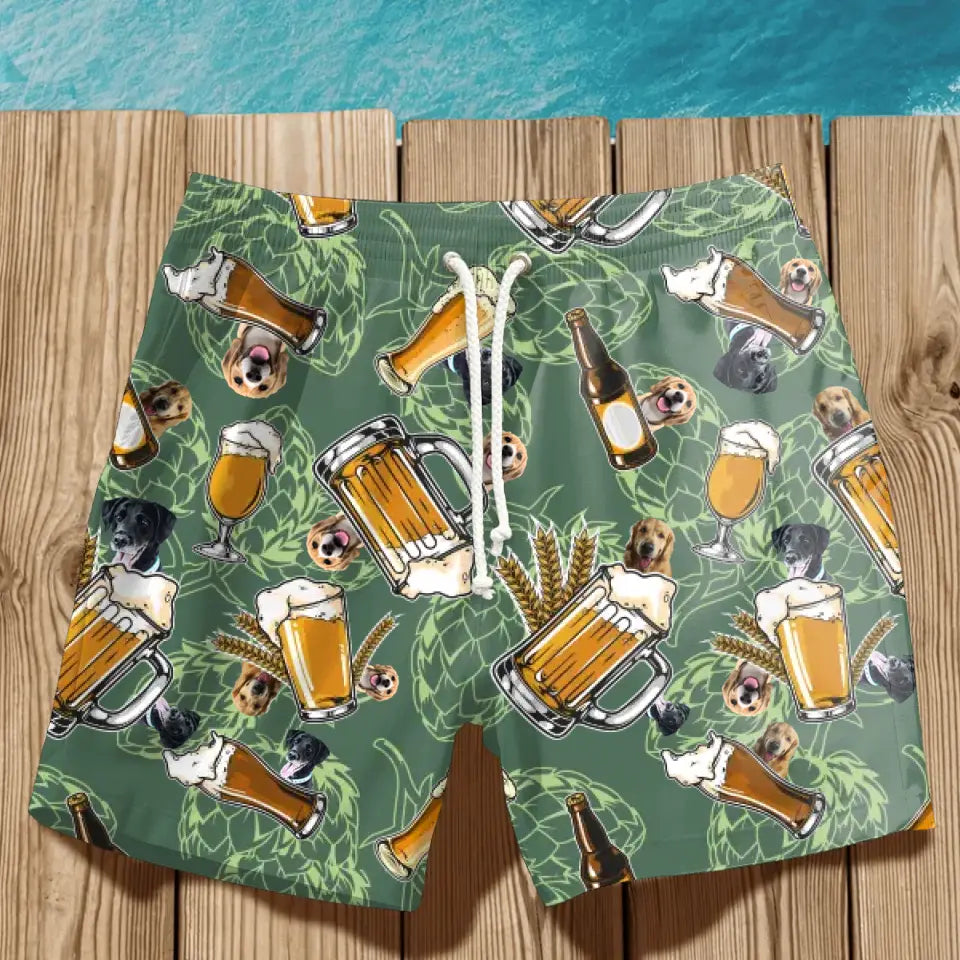 Bier mit Haustieren - Individuelle Badehose