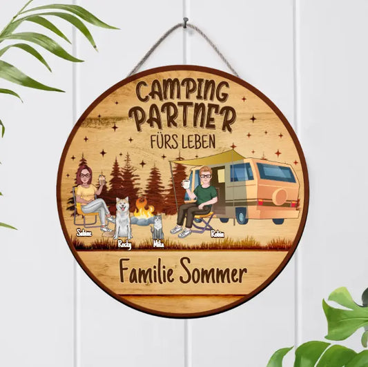 Campingpartner - Individuelles Holzschild