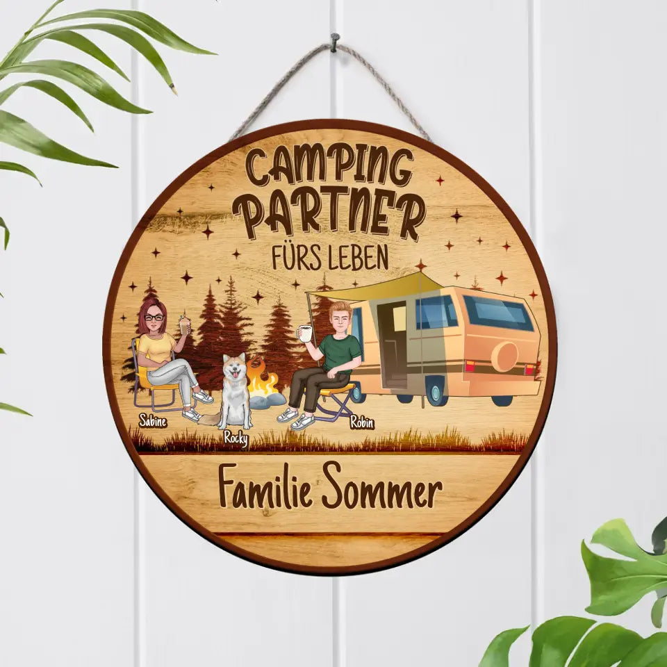 Campingpartner - Individuelles Holzschild