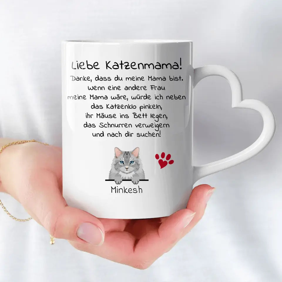 Liebe Katzenmama/ Lieber Katzenpapa - Individuelle Tasse