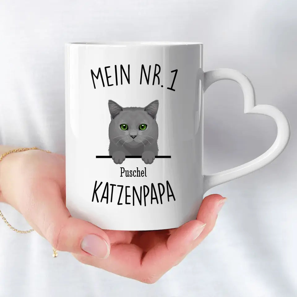 Nr. 1 Katzenpapa - Individuelle Tasse