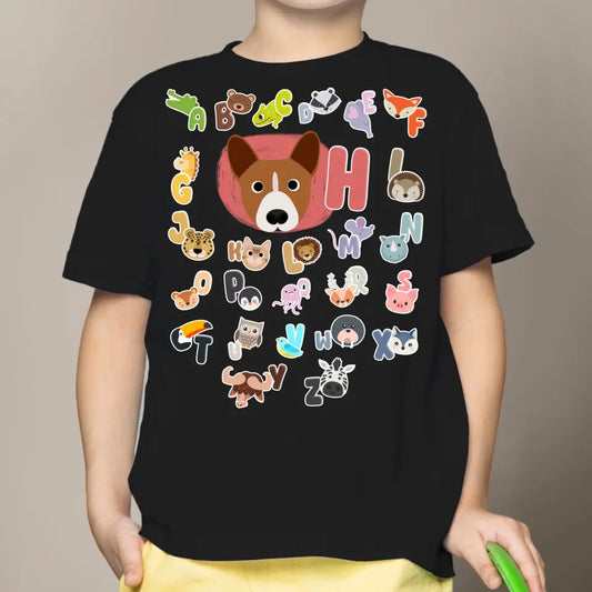 Tier-Alphabet - Individuelles Kinder T-Shirt