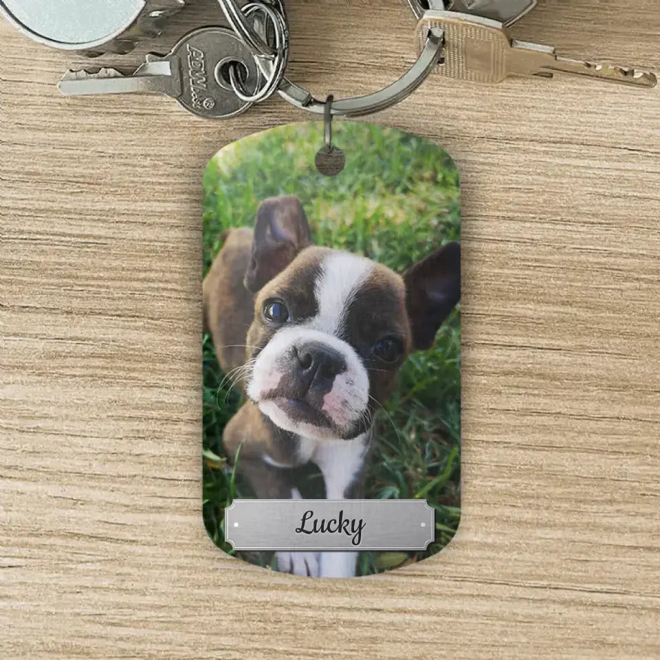 Doppeltes Foto - Individueller Dog Tag Schlüsselanhänger