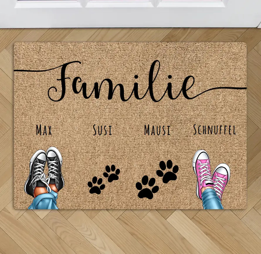 Schuhe und Pfoten / Individuelle Fußmatte