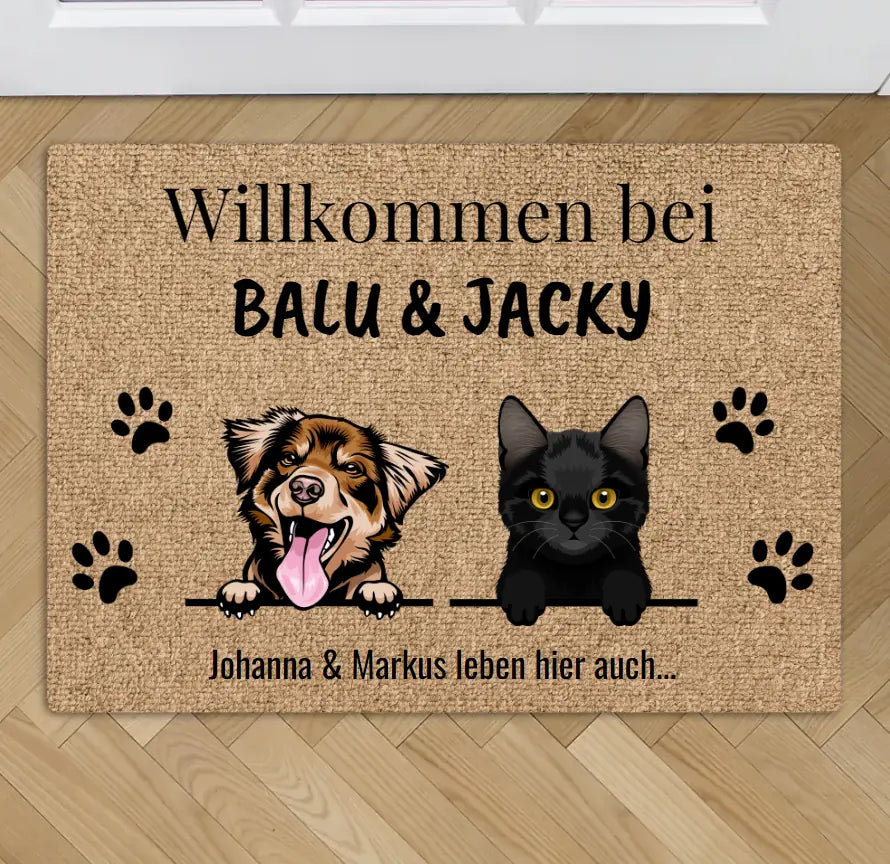 Willkommen bei / Individuelle Fußmatte