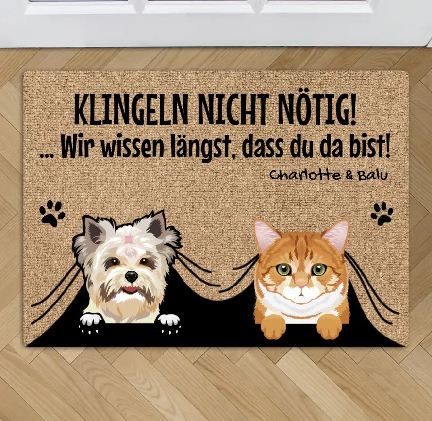 Klingeln nicht nötig / Individuelle Fußmatte