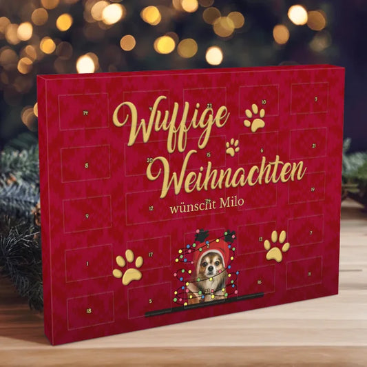 Wuffige Weihnachten mit Hunden - Individueller Leckerli Adventskalender