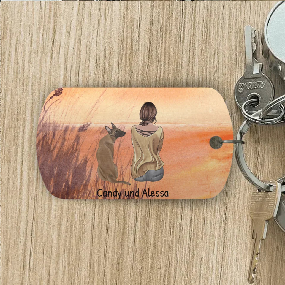 Unterwegs mit Haustier - Individueller Dog Tag Schlüsselanhänger