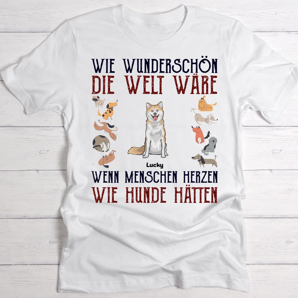 Herzen wie Hunde - Individuelles T-Shirt