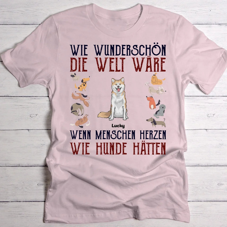 Herzen wie Hunde - Individuelles T-Shirt