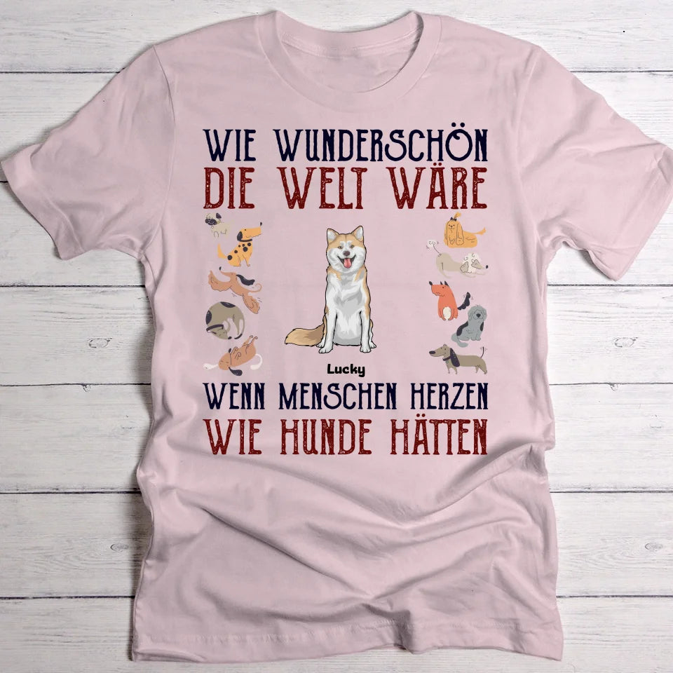 Herzen wie Hunde - Individuelles T-Shirt